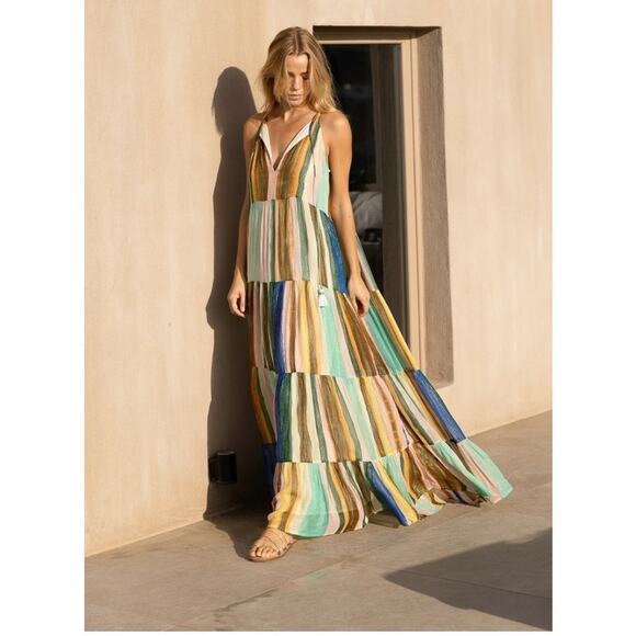 Oliphant Dresses & Skirts - Oliphant Long Tiered Tassel Zanzibar Dress Size Medium NWT